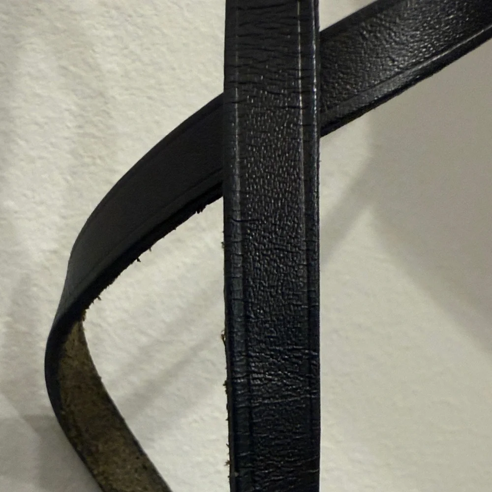 Hermes Black Leather Wrap Bracelet or choker with Silver Clasp
